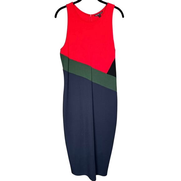 NWT Felicity & Coco Dress - Red Colorblock Sheath - XL - Picture 1 of 6